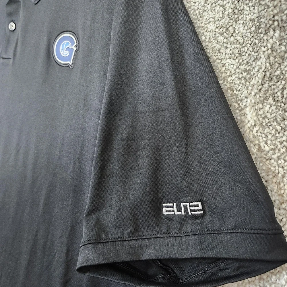 Georgetown Hoyas Jordan Basketball Mens XL Tall Black Elite Polo Short Sleeve